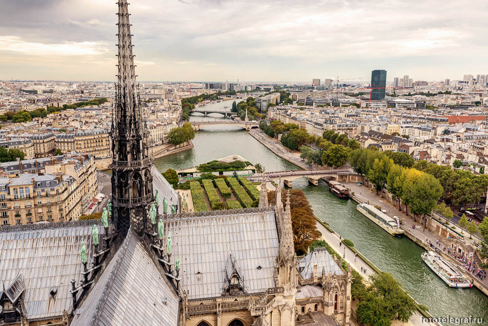 Вид на париж с эйфелевой башни. Вид на Париж с собора Парижской Богоматери. Нотр дам де пари и Эйфелева башня.